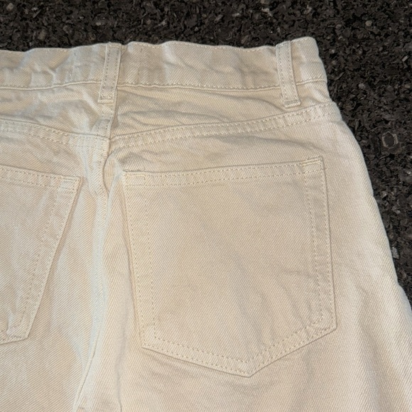 Reformation Cream Cynthia High Rise Straight Long Jeans - Picture 5 of 8